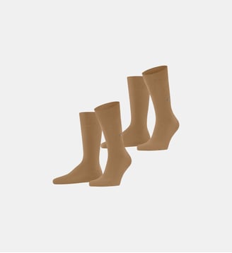 Chaussettes Everyday 2-Pack Coton Opaque - Burlington - Marron