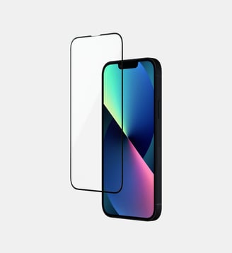 Protège écran iPhone Xs SolidSuit rose poudrée - Rhinoshield - Transparent et noir