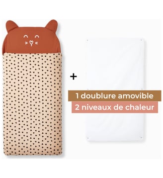 Sac de couchage 4 saisons - Les petites billes - Marron