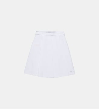 Jupe plissée avec logo - Marni - Blanc
