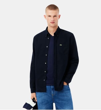 Chemise regular fit Oxford - Lacoste - Bleu marine