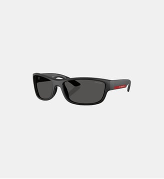 Lunettes de soleil Pillow PS C04S - Prada Linea Rossa - Noir mat
