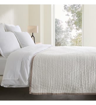Couvre-lit en coton matelassé - AM.PM - Blanc écume