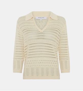 Polo en crochet - LALYA - Gerard Darel - Écru