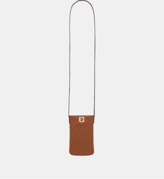 Porte téléphone en cuir - LADYPHONE - Gerard Darel - Cognac