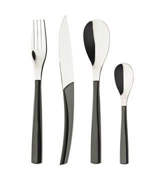 Coffret 24 Couverts Lame Scie - Quartz - Degrenne - Carbone