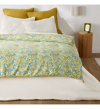 Édredon matelassé imprimé floral en coton lavé - La Redoute Interieurs - Multicolore