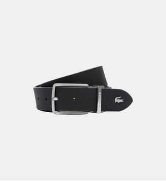 Ceinture Chantaco réversible en cuir - Lacoste - Noir