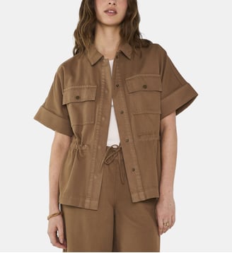 Veste Manches En Courtes Coton Vita - Maison 123 - Tabac
