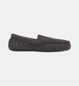 Chaussons Mocassins feutrine - Isotoner - Gris foncé