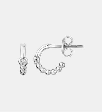Demi-créoles Indécise en Argent avec diamant blanc - La Garçonne Diamant - Argent