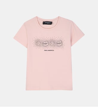 Tee-shirt manches courtes - Karl Lagerfeld Kids - Rose pétale