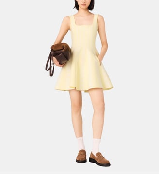 Robe courte en maille jacquard - Maje - Jaune pâle