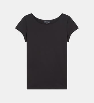t-shirt Australie en jersey de coton noir - Agnès b. - Noir