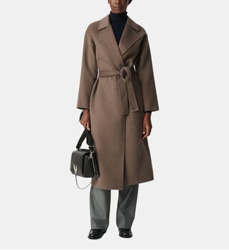 Manteau long et ceinturé - Ikks - Beige foncé