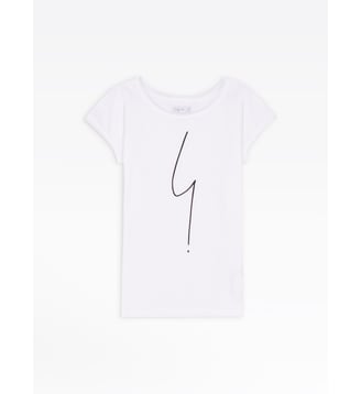 T-shirt australie "point d'ironie" manches courtes - Agnès b. - Blanc