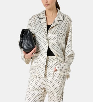 Chemise satinée à pois - CRISTINA - Gerard Darel - Écru