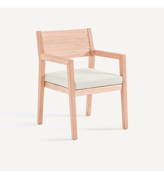 Fauteuil de table de jardin en eucalyptus - AM.PM - Naturel