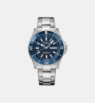 Montre automatique Ocean star Bleu foncé M0269301104100 - Mido - Argenté
