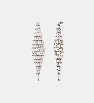 Boucles d'oreilles longues tiges percées  XXL  - Babylone - Satellite - Argenté