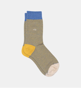 Chaussettes en coton peigné rayées - Billybelt - Jaune et bleu