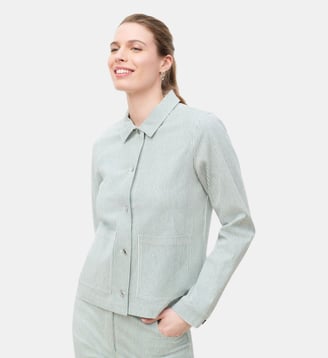 Veste vaninastripe - Motif rayures - Caroll - Vert foncé