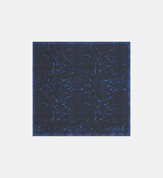 Carré En Soie Imprimé Léopard - Lanvin - Bleu