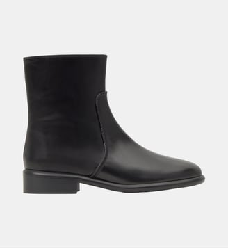 Bottines à talon large en cuir ELSA - Castaner - Black