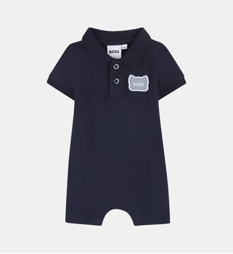 Combishort à boutons - BOSS Kidswear - Bleu cargo