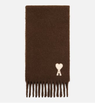 Echarpe unisexe en alpaga Ami de Coeur - AMI Paris - Marron