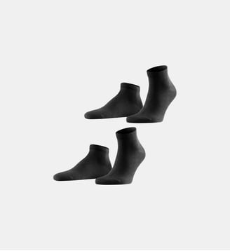 Chaussettes Sport Happy 2-Pack Coton - Falke - Noir basic