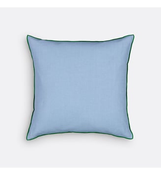 Housse de coussin unie lin/coton - La Redoute Interieurs - Bleu ciel