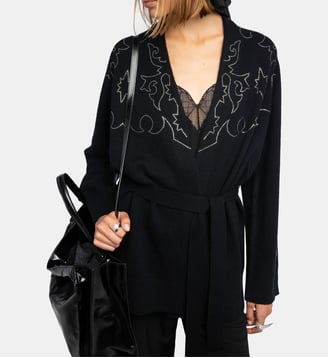 Cardigan Salomy 100% Cachemire - Zadig&Voltaire - Noir