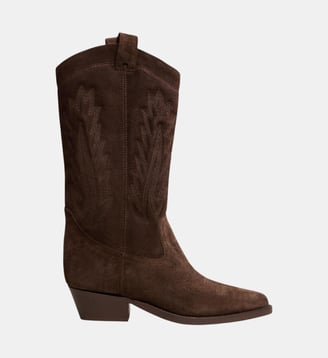 Bottes santiags Delea en cuir daim - Jonak - Marron foncé