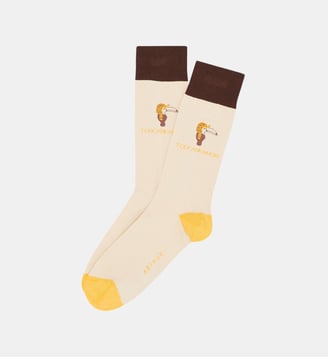 Chaussettes en coton - Toucan Ecru - Arthur - Écru