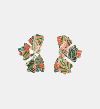 Boucles d'oreilles demi feuilles Balagane imprimé jungle - Balaboosté - Multicolore