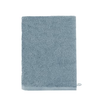 Gant de toilette uni en coton, 530gr/m², AQUA - Essix - Bleu baltique