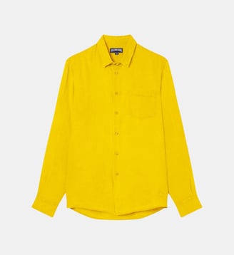 Chemise en lin unie - Vilebrequin - Maïs