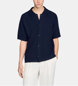 Chemise en jute - Sandro - Marine
