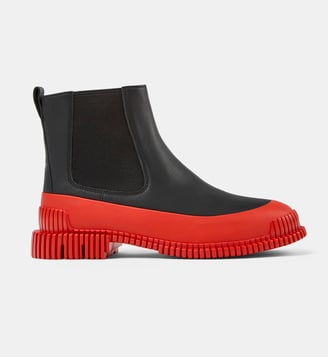Bottines Pix cuir - Camper - Noir et rouge