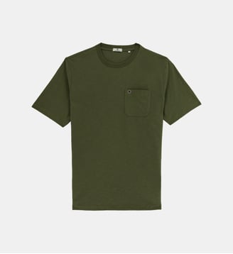 T-shirt manches courtes Tony en coton slub - Serge Blanco - Kaki