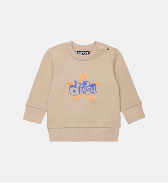 Sweat-shirt col rond avec logo - Diesel Kids - Sable
