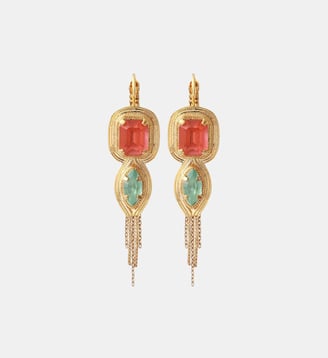 Boucles d'oreilles dormeuses   - Soleil - Satellite - Multicolore