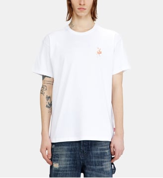 T-shirt avec imprimé cochon et logo - Diesel - Blanc