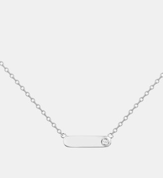Collier chaîne Mini Addict en Argent avec diamant blanc La Garçonne Diamant