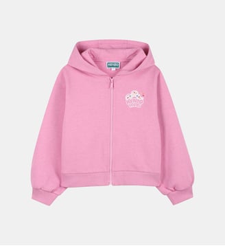 Sweat à capuche - Kenzo Kids - Depp pink