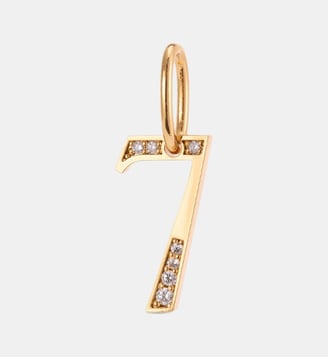 Pendentif chiffre 7, Spiritualité et Intelligence - Les Néréides - Doré