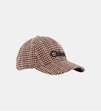 Casquette à carreaux siglée - Chloe Kids - Marron
