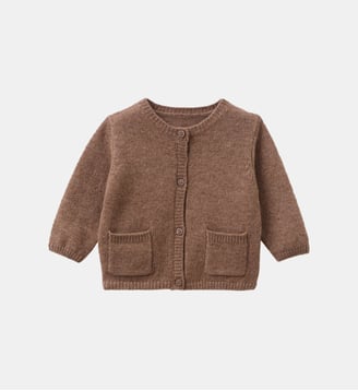 Cardigan Bébé avec laine - Cyrillus - Sucre brun