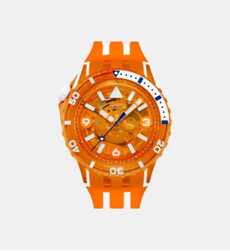 Montre Scubaqua Orange SSCU09O100 - Swatch - Blanc